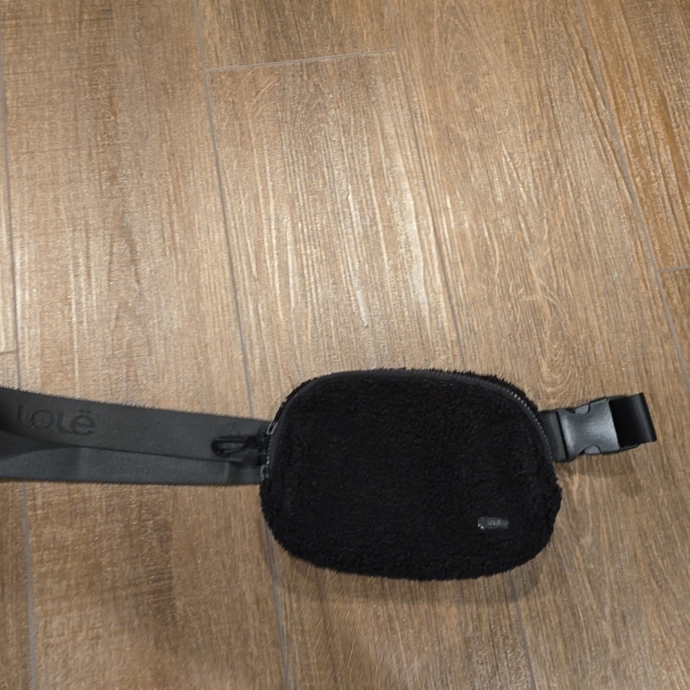 Lole Black Sherpa Belt Crossbody Bag